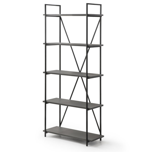 Latitude Run® 67" H x 29.5" W Steel Etagere Ladder Bookcase Wayfair